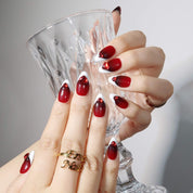 Heartstrings - Ersa Nails White Red PressOnNails