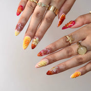 Heatwave - Ersa Nails Yellow Red PressOnNails