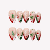 Holly Jolly - Ersa Nails Nude Red Jade PressOnNails