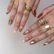 Honeyed - Ersa Nails Nude Brown PressOnNails