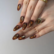 Honeyed Gold - Ersa Nails Gold Short Almond PressOnNails