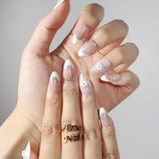 Honeyed Vows - Ersa Nails Nude White PressOnNails