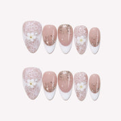 Honeyed Vows - Ersa Nails Nude White PressOnNails