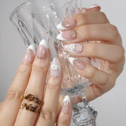 Honeyed Vows - Ersa Nails Nude White PressOnNails