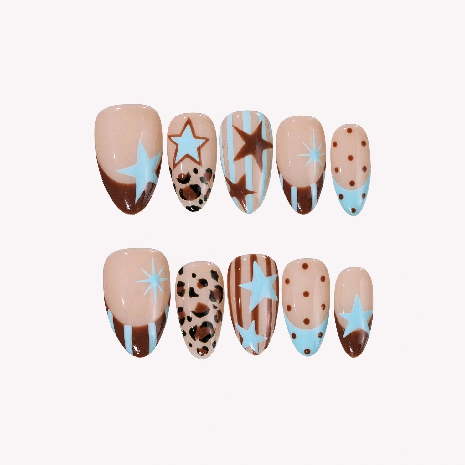 Hot Snack - Ersa Nails Nude Brown PressOnNails