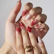 Inflorescence - Ersa Nails Nude Red PressOnNails