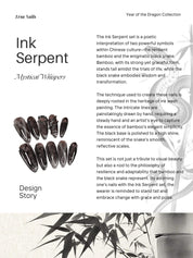  Ink Serpent - Ersa Nails Jade Long Almond PressOnNails