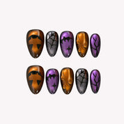 Into The Dark - Ersa Nails Purple Black PressOnNails