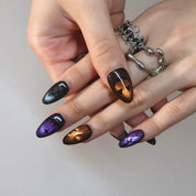 Into The Dark - Ersa Nails Purple Black PressOnNails