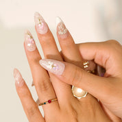 Irresistible Affection - Ersa Nails Nude Purple White PressOnNails