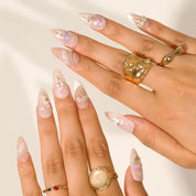 Irresistible Affection - Ersa Nails Nude Purple White PressOnNails
