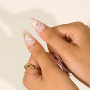 Irresistible Affection - Ersa Nails Nude Purple White PressOnNails