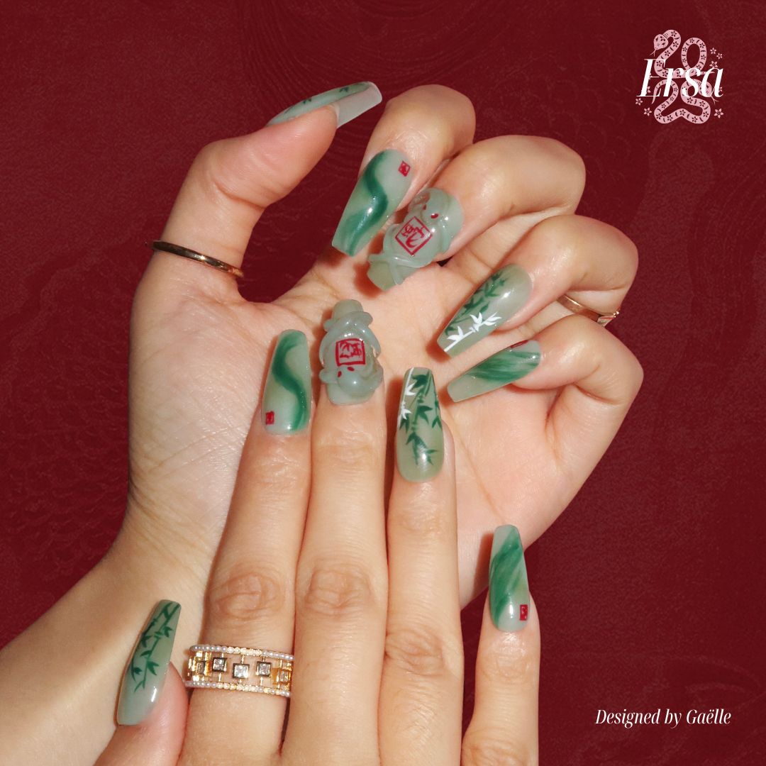 Jade's Embrace - Ersa Nails Jade PressOnNails