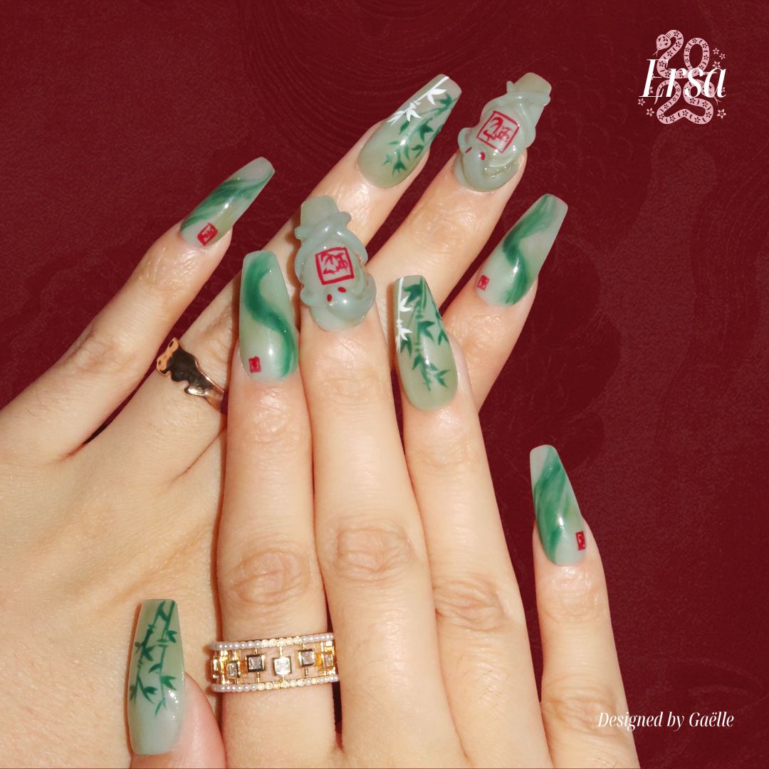 Jade's Embrace - Ersa Nails Jade PressOnNails