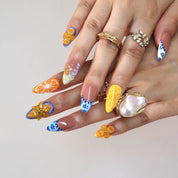 Juicie - Ersa Nails Blue Yellow PressOnNails