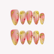 Juicy Jelly - Ersa Nails Pink Yellow PressOnNails