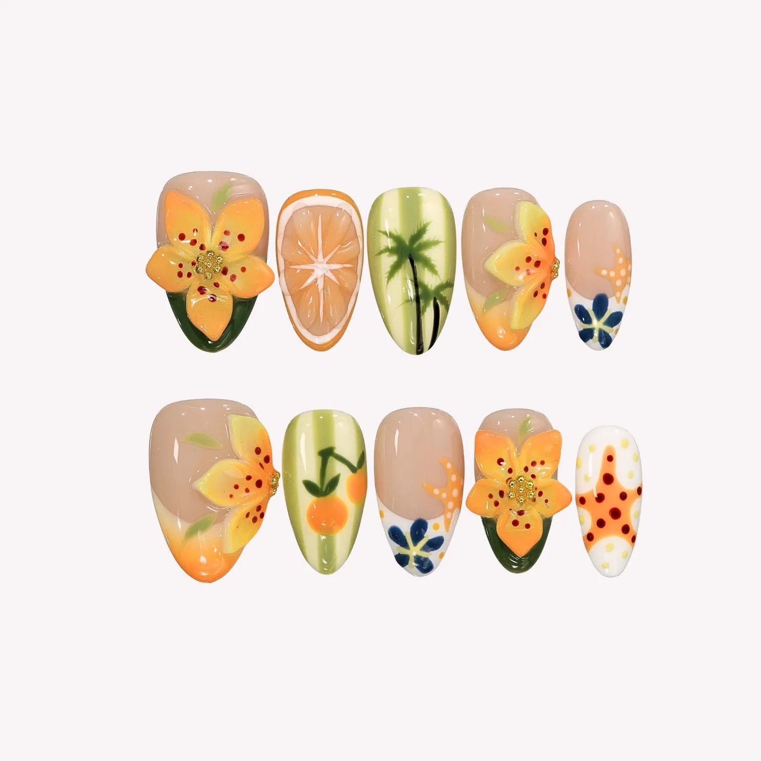 Just Sunshine - Ersa Nails Nude Orange PressOnNails