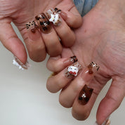 Kitty in the Wild- Ersa Nails Brown PressOnNails