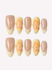 Lemon Drop - Ersa Nails Nude Yellow PressOnNails