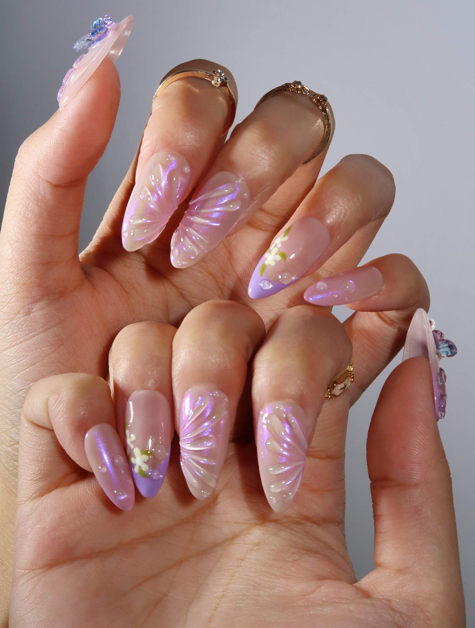 Lilac Elfland - Ersa Nails Purple Pink PressOnNails