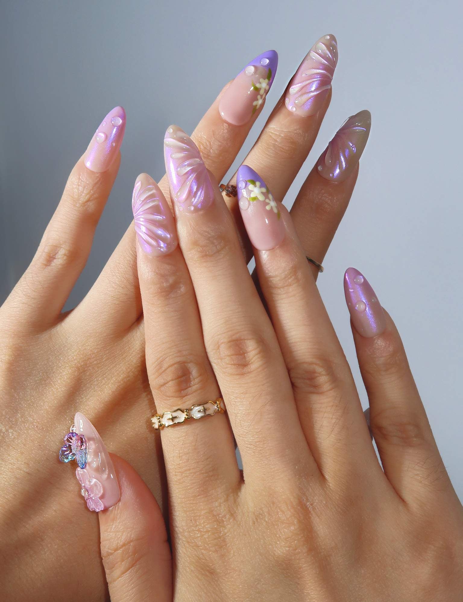 Lilac Elfland - Ersa Nails Purple Pink PressOnNails