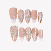 Lily of the Valley - Ersa Nails White Nude PressOnNails