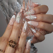 Lily of the Valley - Ersa Nails White Nude PressOnNails