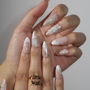 Lily of the Valley - Ersa Nails White Nude PressOnNails