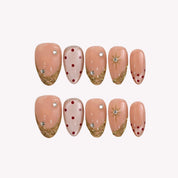 Little Crush - Ersa Nails Nude Gold PressOnNails