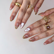 Little Crush - Ersa Nails Nude Gold PressOnNails