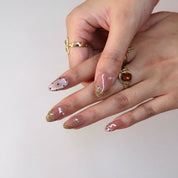 Little Crush - Ersa Nails Nude Gold PressOnNails
