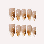 Little Fawn - Ersa Nails Nude Brown Medium Almond Handmade Press On Nails