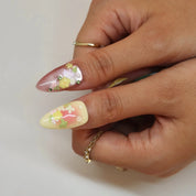 Little Garden - Ersa Nails Pink Yellow Jade PressOnNails