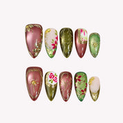 Lost Garden - Ersa Nails Red Jade PressOnNails