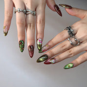 Lost Garden - Ersa Nails Red Jade PressOnNails