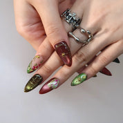 Lost Garden - Ersa Nails Red Jade PressOnNails