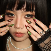 Lost Garden - Ersa Nails Red Jade PressOnNails