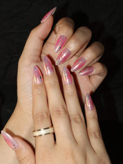 Love Aura - Ersa Nails Pink Mid Almond PressOnNails