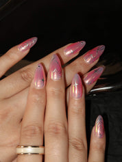 Love Aura - Ersa Nails Pink Mid Almond PressOnNails