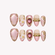Love Letter - Ersa Nails Pink Gold PressOnNails