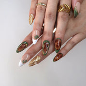 Luxe & Glow - Ersa Nails Jade Gold PressOnNails