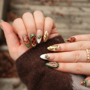 Luxe & Glow - Ersa Nails Jade Gold PressOnNails