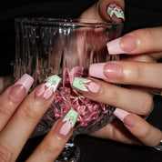 Magic Tulip - Ersa Nails Pink Short Coffin PressOnNails