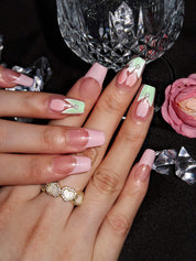 Magic Tulip - Ersa Nails Pink Short Coffin PressOnNails