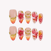 Maldives Sunset - Ersa Nails Pink Orange PressOnNails