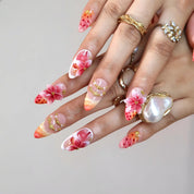 Maldives Sunset - Ersa Nails Pink Orange PressOnNails