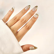 Material Girl - Ersa Nails Gold Short Almond PressOnNails