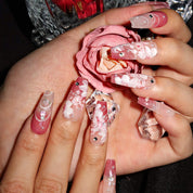 Mayflowers- Ersa Nails Pink Med Coffin PressOnNails