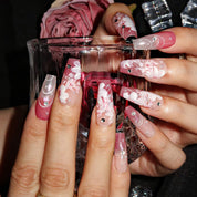 Mayflowers- Ersa Nails Pink Med Coffin PressOnNails