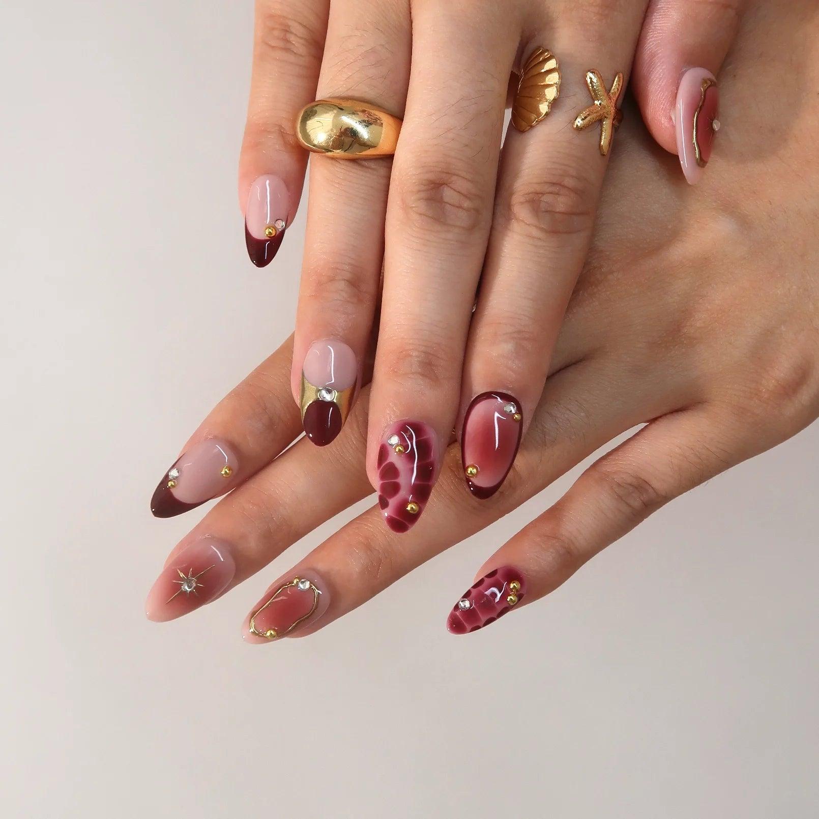 Mellow - Ersa Nails Nude Red PressOnNails